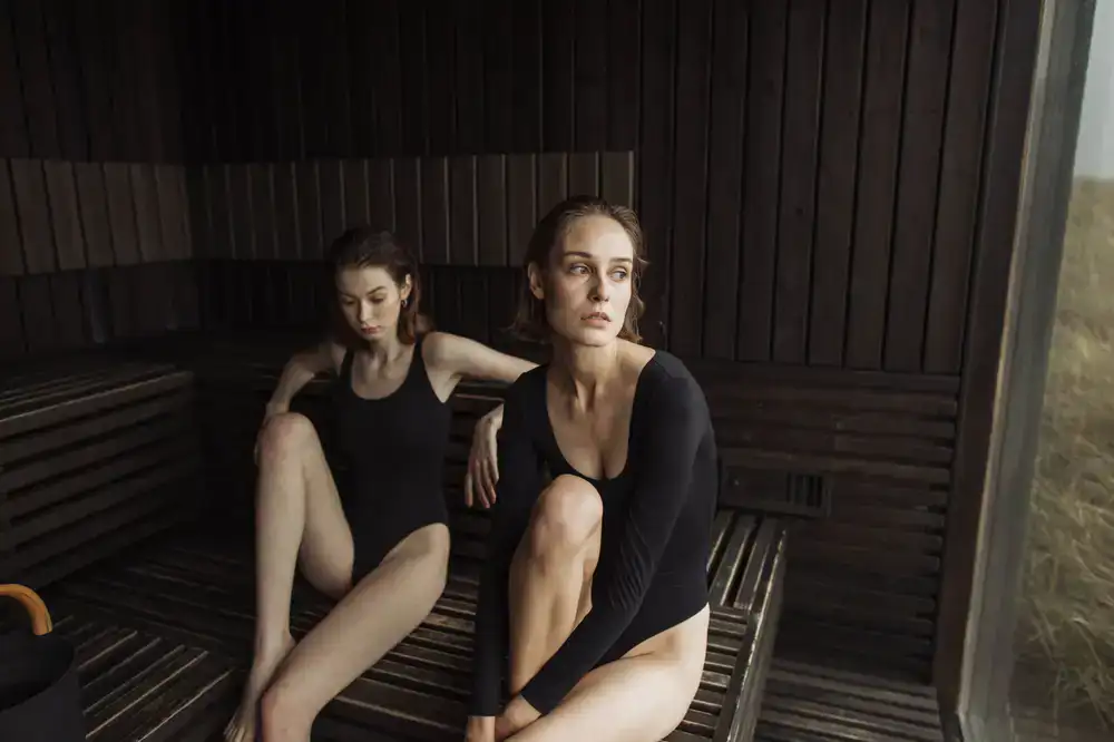 Sauna auf einem großflächigen Eventgelände